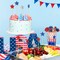120 Pcs 4th of July Glitter Cupcake Toppers – Patriotic Star Independence Day Cake Picks Red Blue Silver for Memorial Day, Veterans Day & Party Decorations